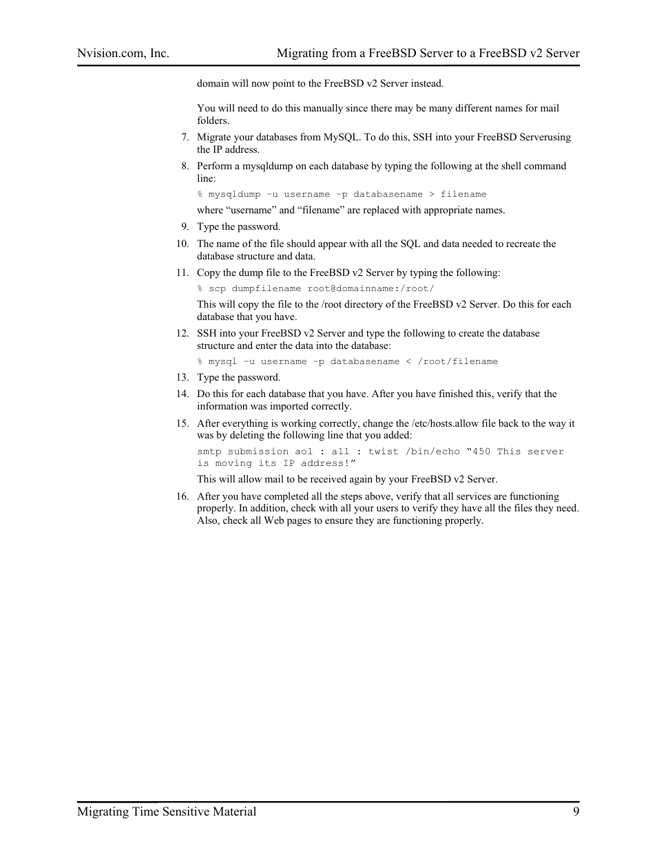 Nvidia FreeBSD Server to FreeBSD v2 Server User Manual | Page 12 / 14