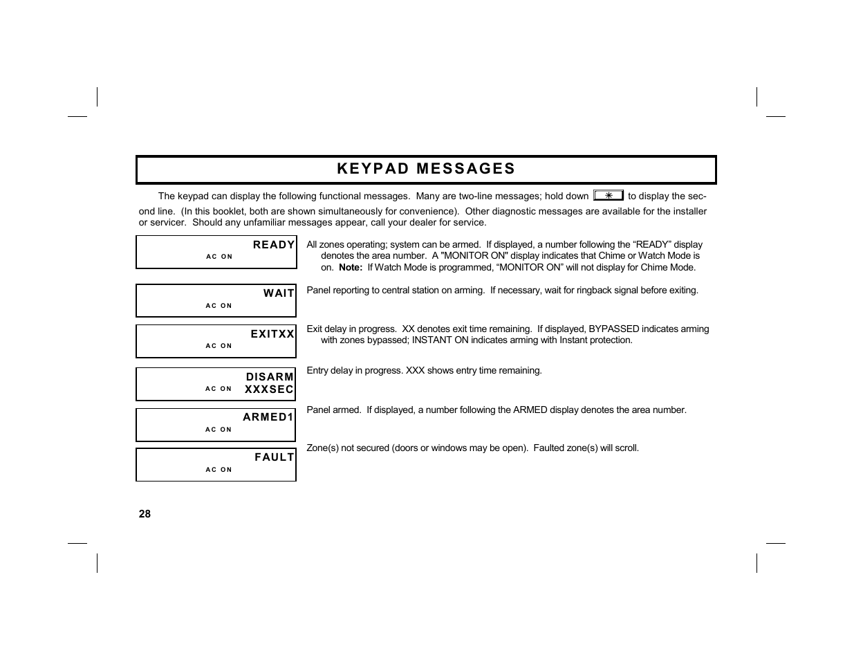 Napco Security Technologies GEM-K2AS User Manual | Page 28 / 36