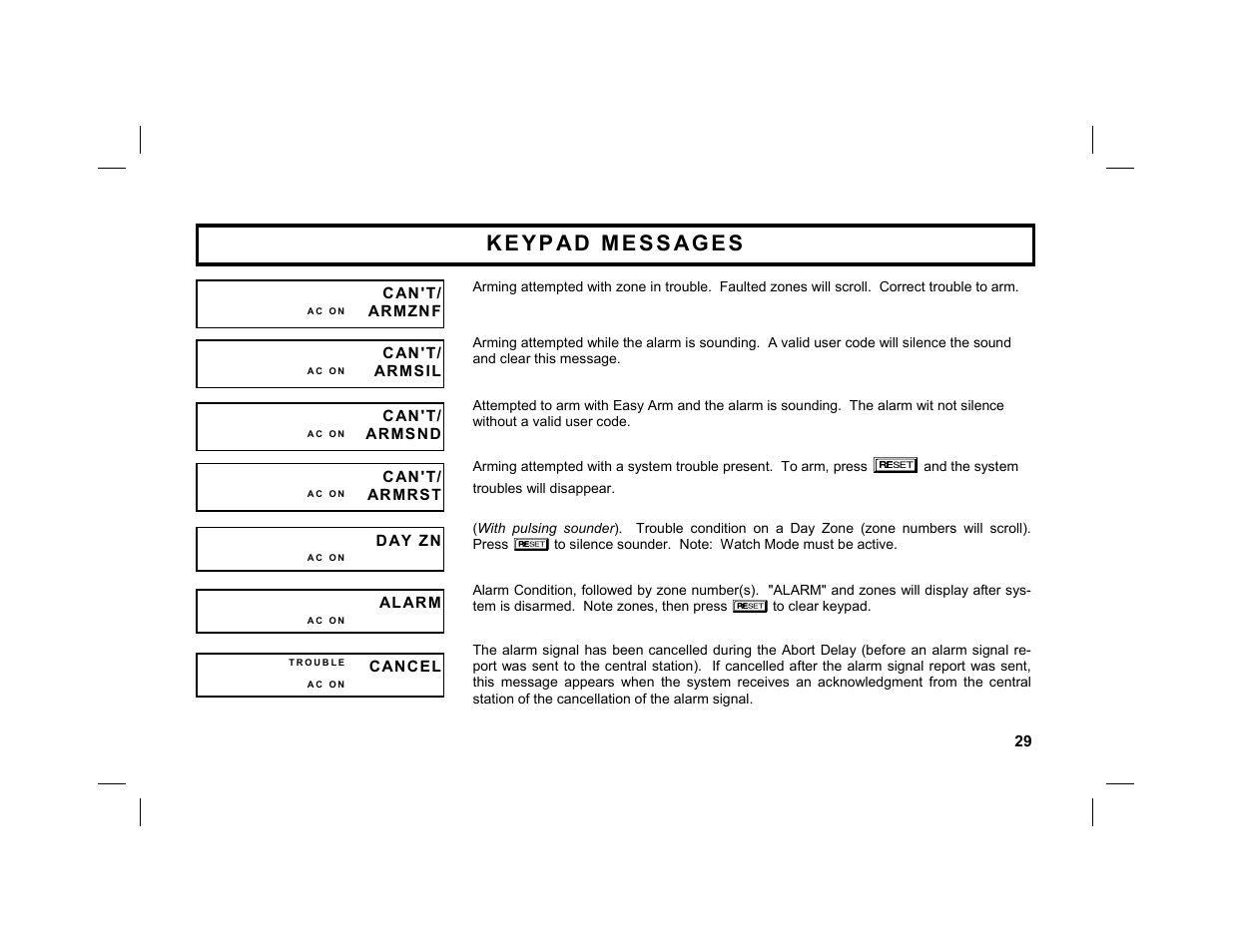 Napco Security Technologies GEM-K2AS User Manual | Page 29 / 36