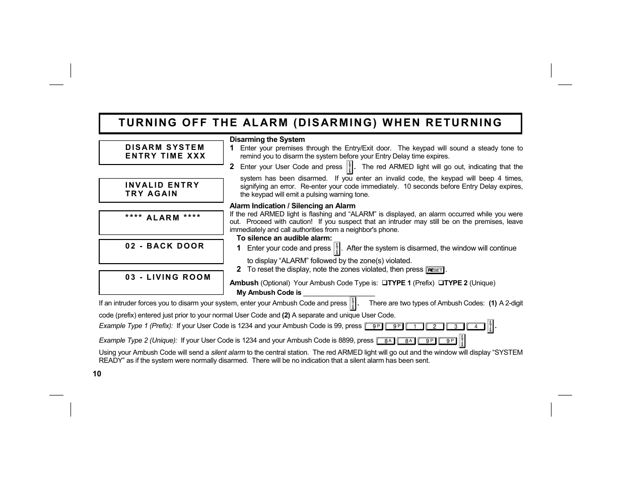 Napco Security Technologies GEM-K1CA User Manual | Page 10 / 40