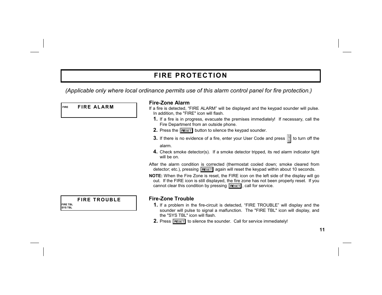 Napco Security Technologies GEM-K1CA User Manual | Page 11 / 40