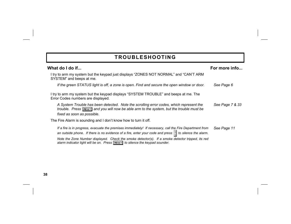 Napco Security Technologies GEM-K1CA User Manual | Page 38 / 40