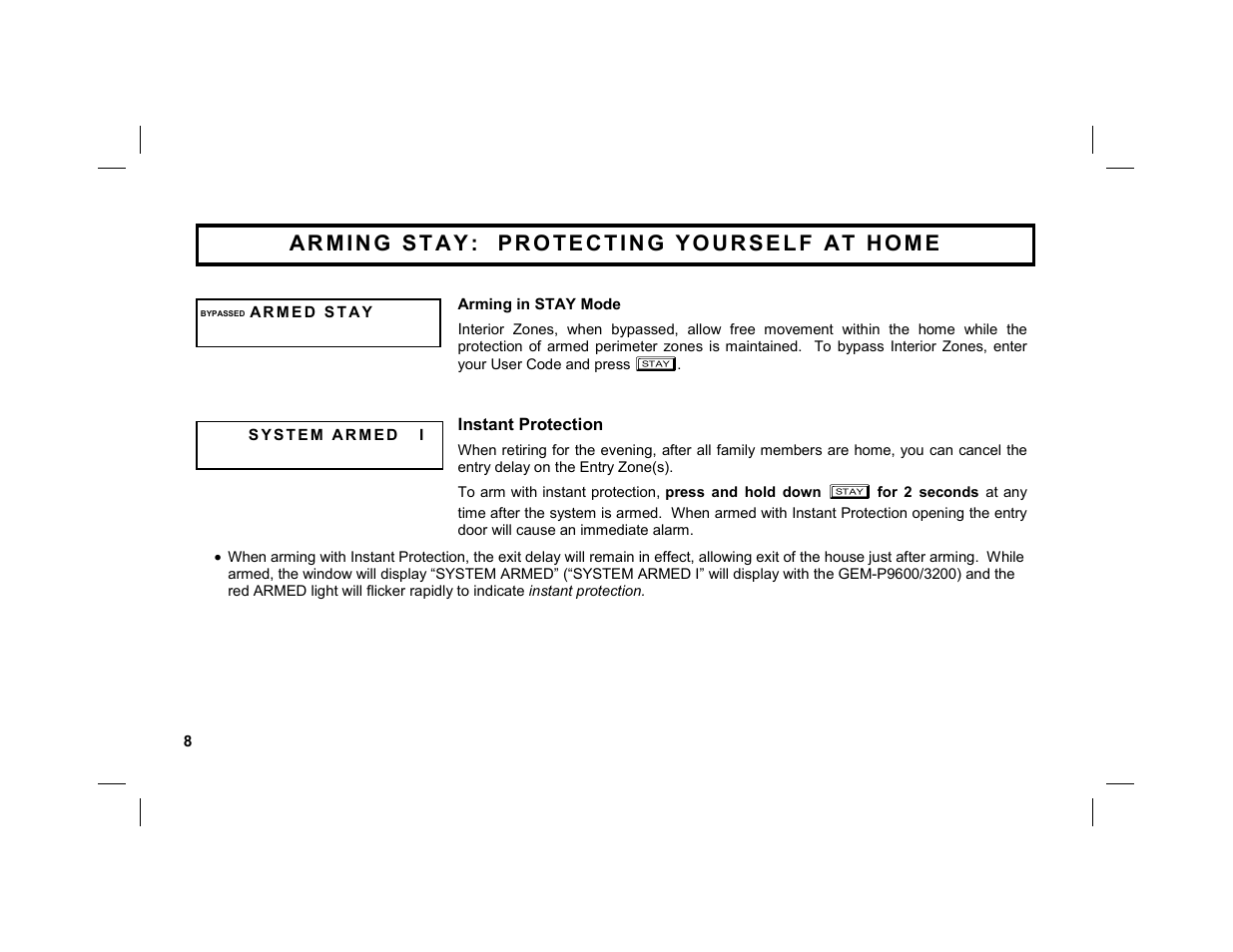 Napco Security Technologies GEM-K1CA User Manual | Page 8 / 40