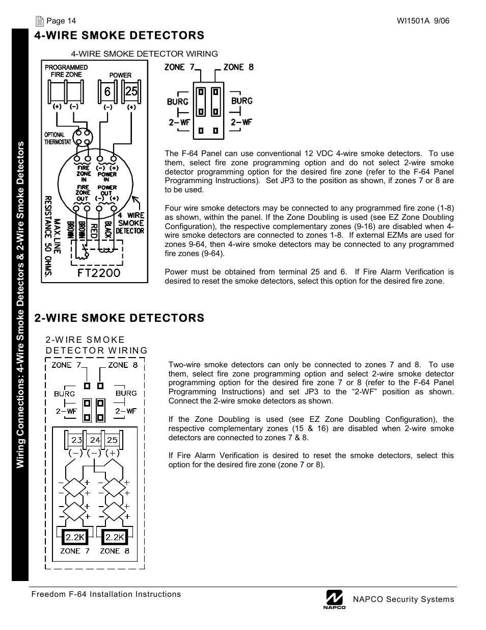 Napco Security Technologies WI1501A User Manual | Page 14 / 44