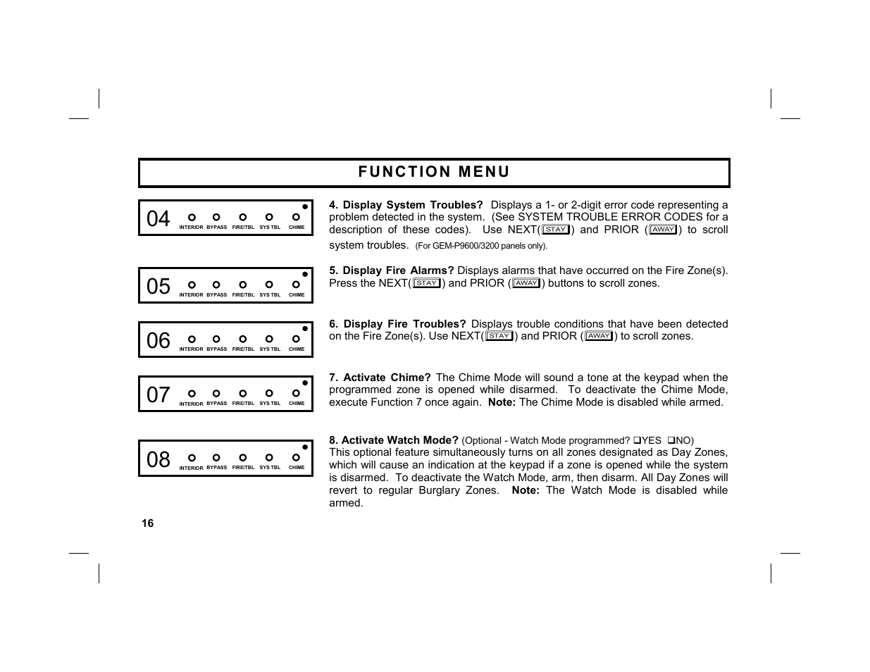 Napco Security Technologies GEM-DXK3 User Manual | Page 16 / 32