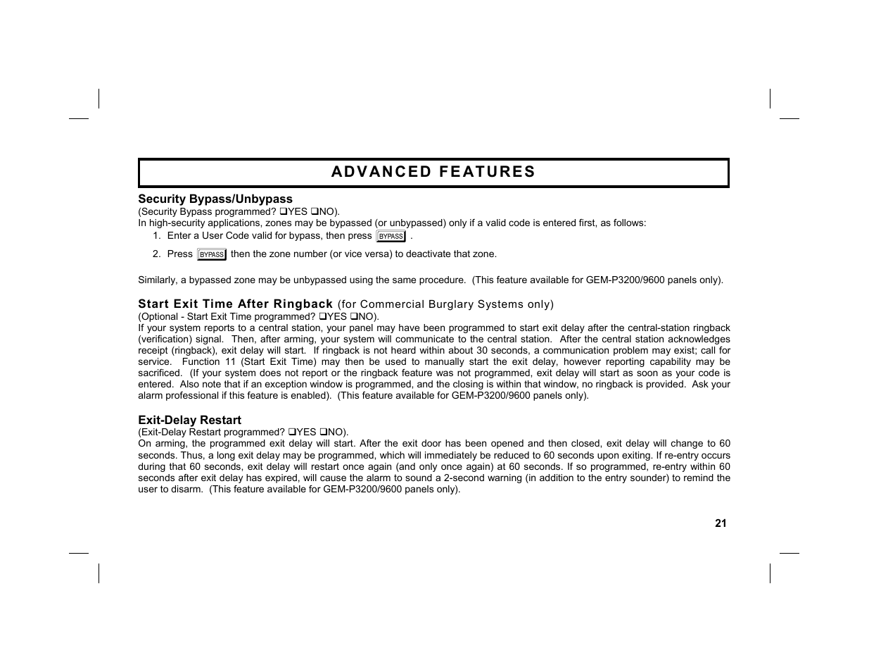 Napco Security Technologies GEM-DXK3 User Manual | Page 21 / 32