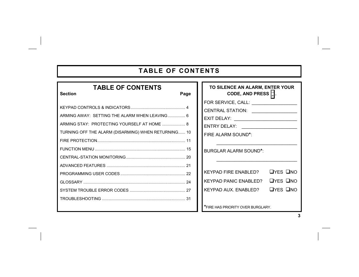 Napco Security Technologies GEM-DXK3 User Manual | Page 3 / 32