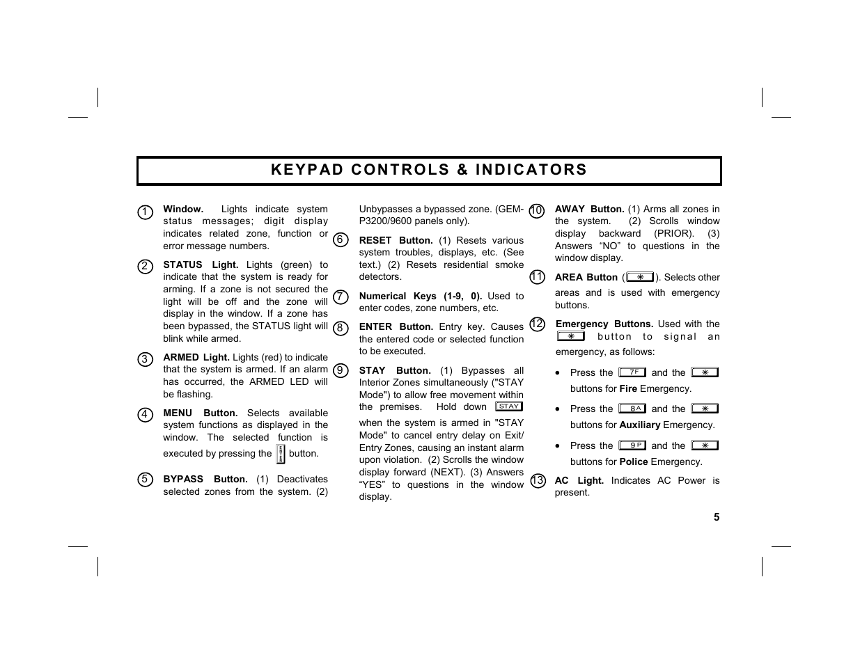 Napco Security Technologies GEM-DXK3 User Manual | Page 5 / 32