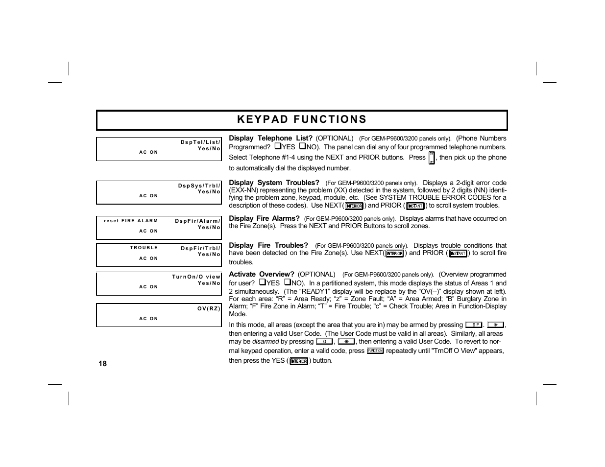 Napco Security Technologies GEM-DXRP2 User Manual | Page 18 / 36