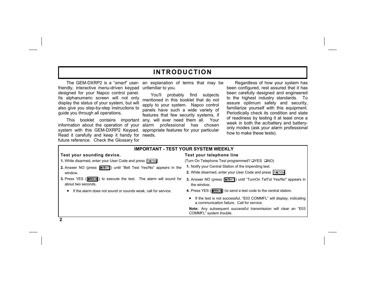 Napco Security Technologies GEM-DXRP2 User Manual | Page 2 / 36