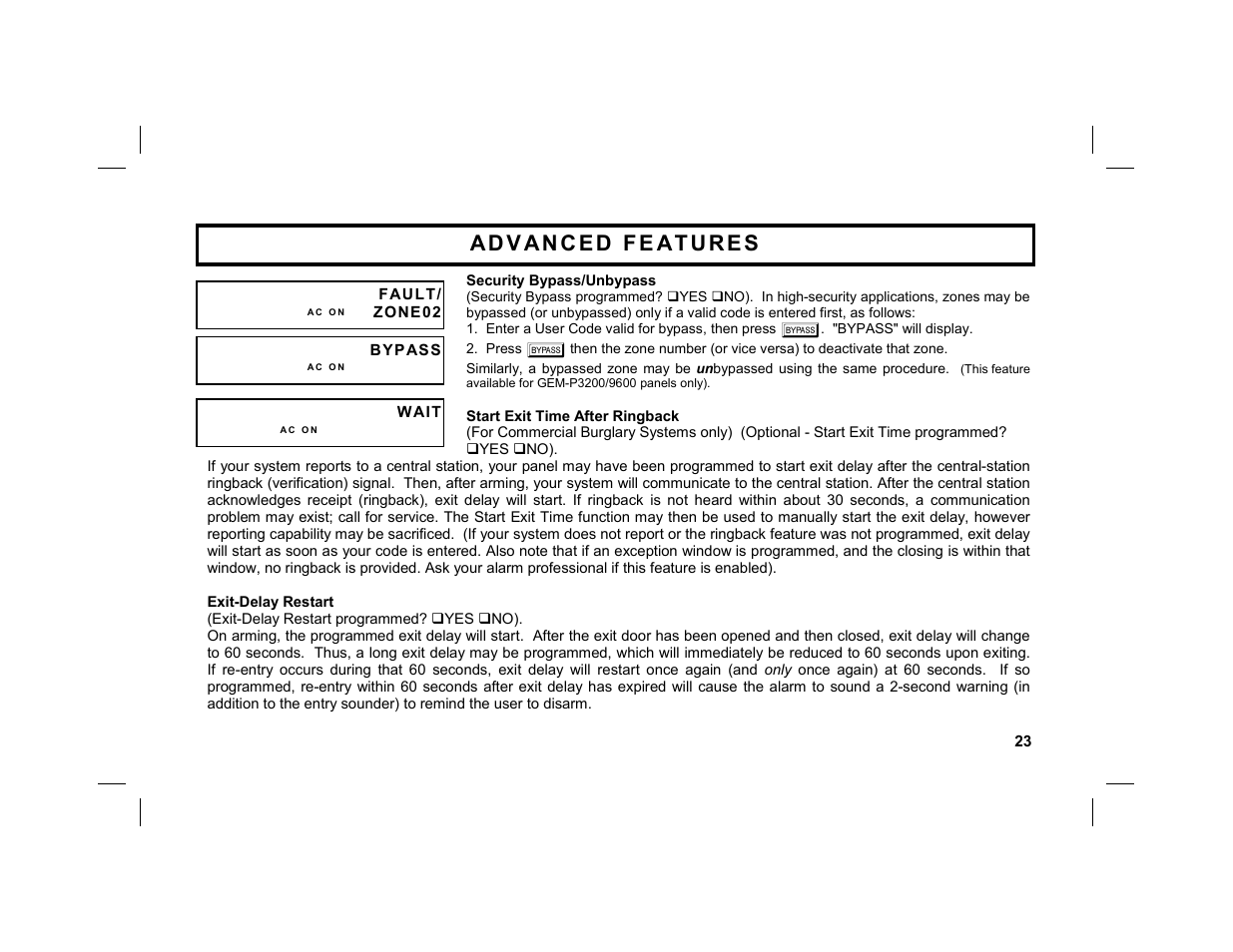 Napco Security Technologies GEM-DXRP2 User Manual | Page 23 / 36