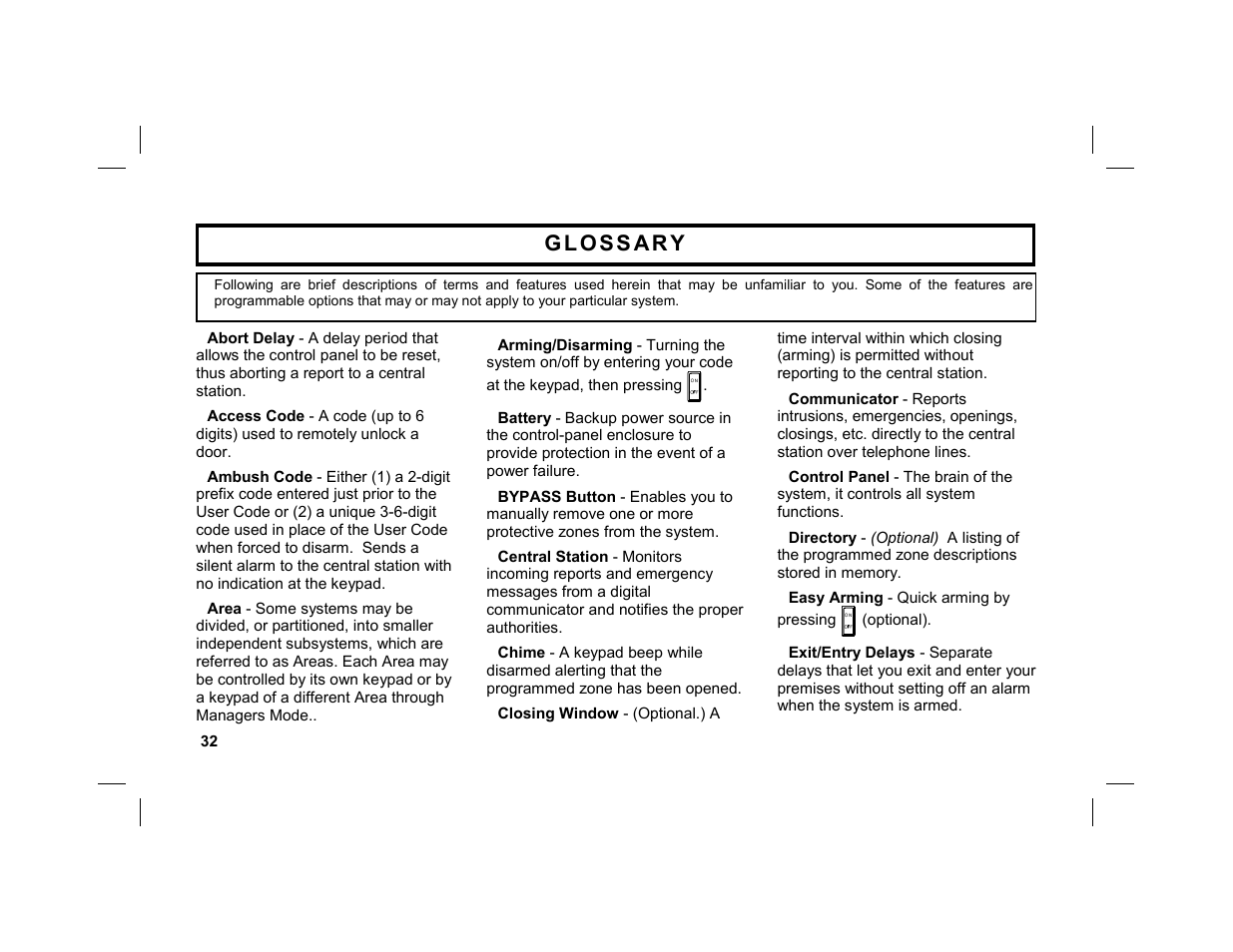 Napco Security Technologies GEM-DXRP2 User Manual | Page 32 / 36