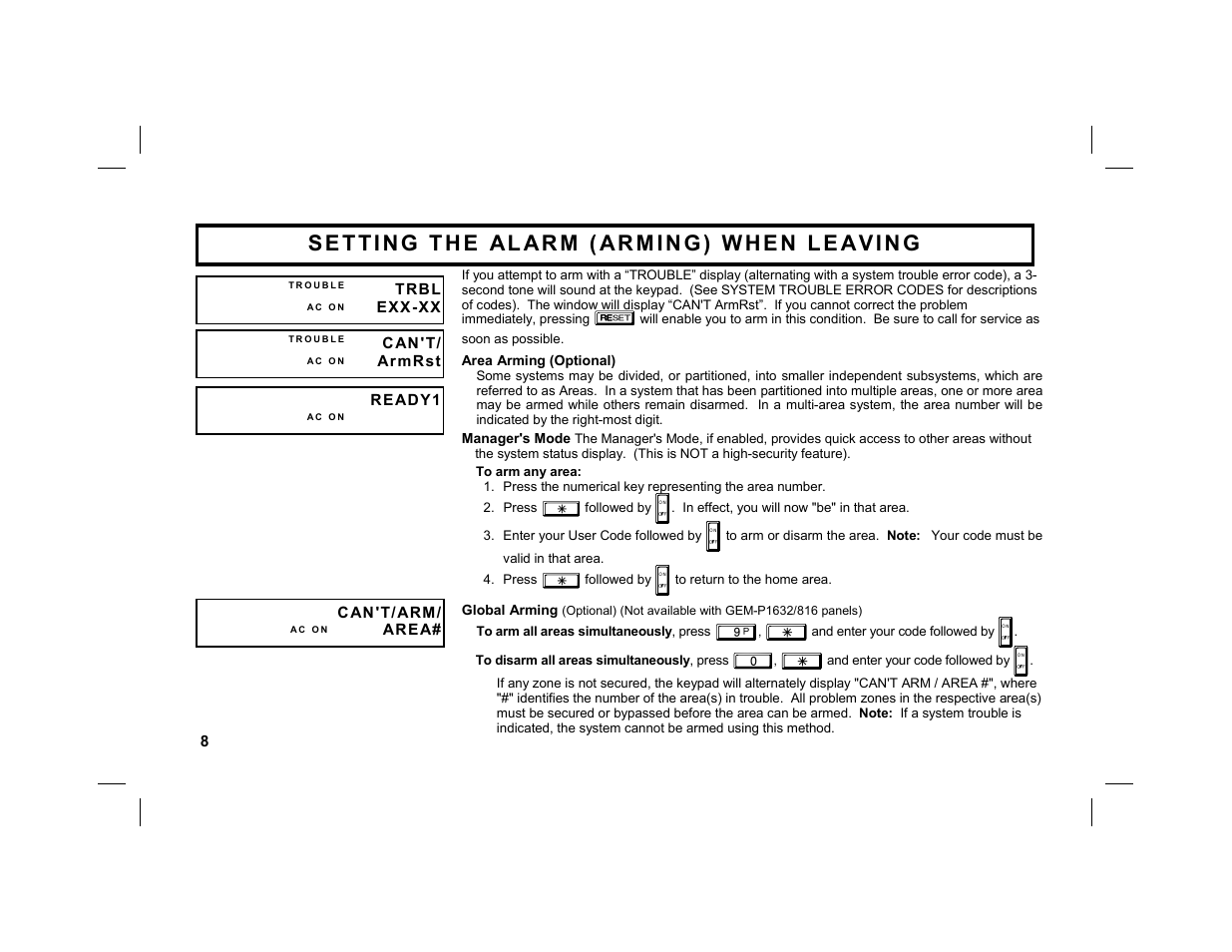 Napco Security Technologies GEM-DXRP2 User Manual | Page 8 / 36