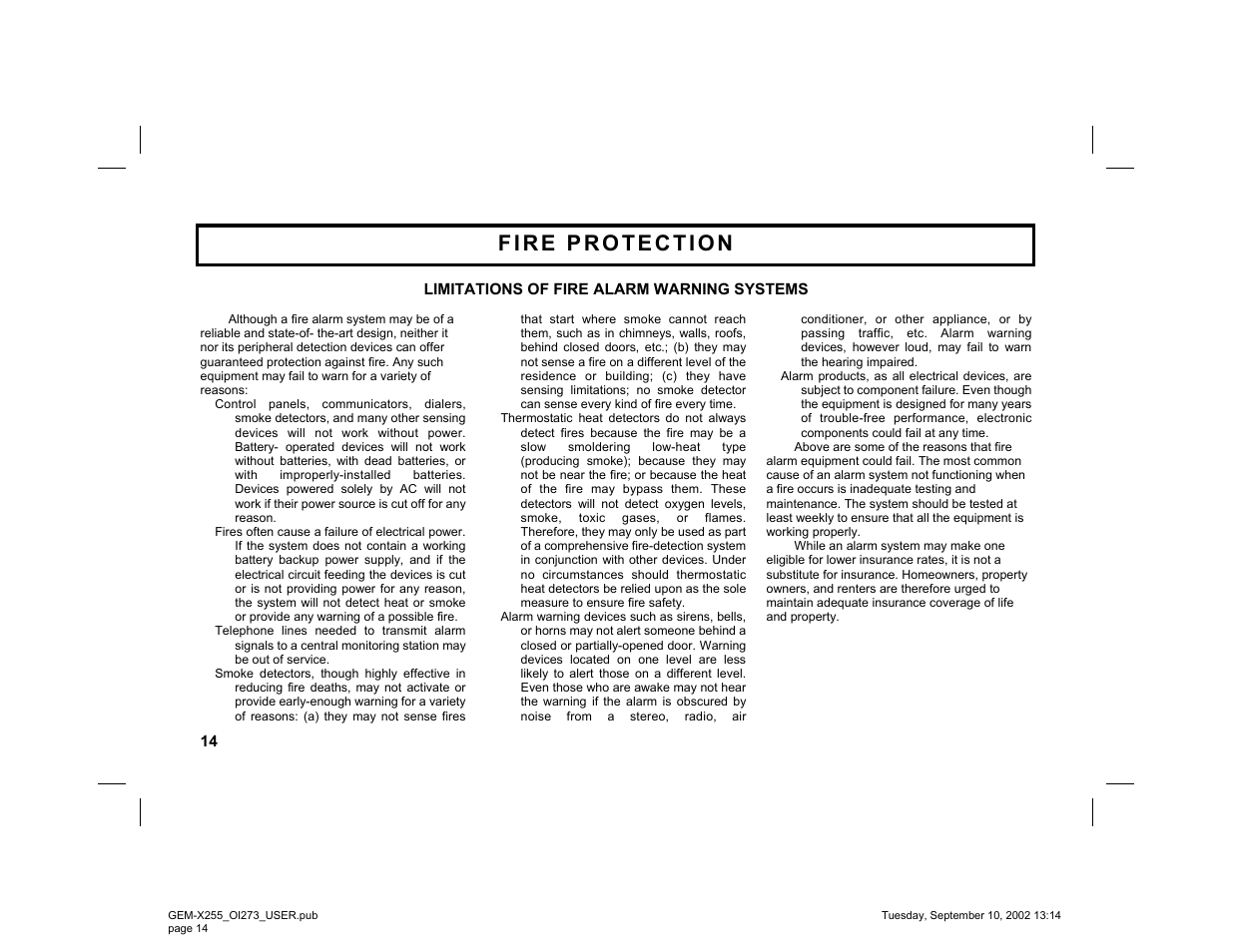 Napco Security Technologies GEM-X255 User Manual | Page 14 / 40