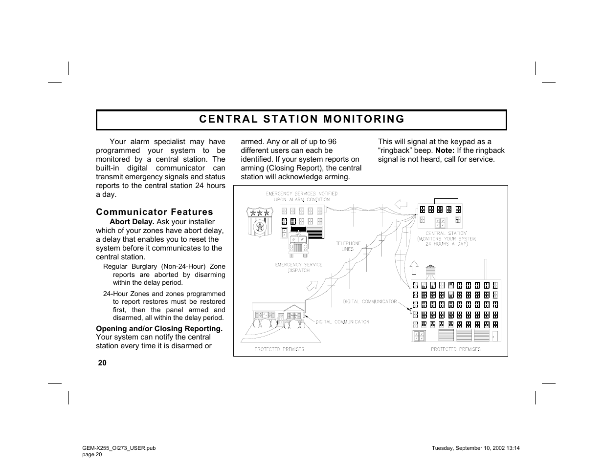 Napco Security Technologies GEM-X255 User Manual | Page 20 / 40