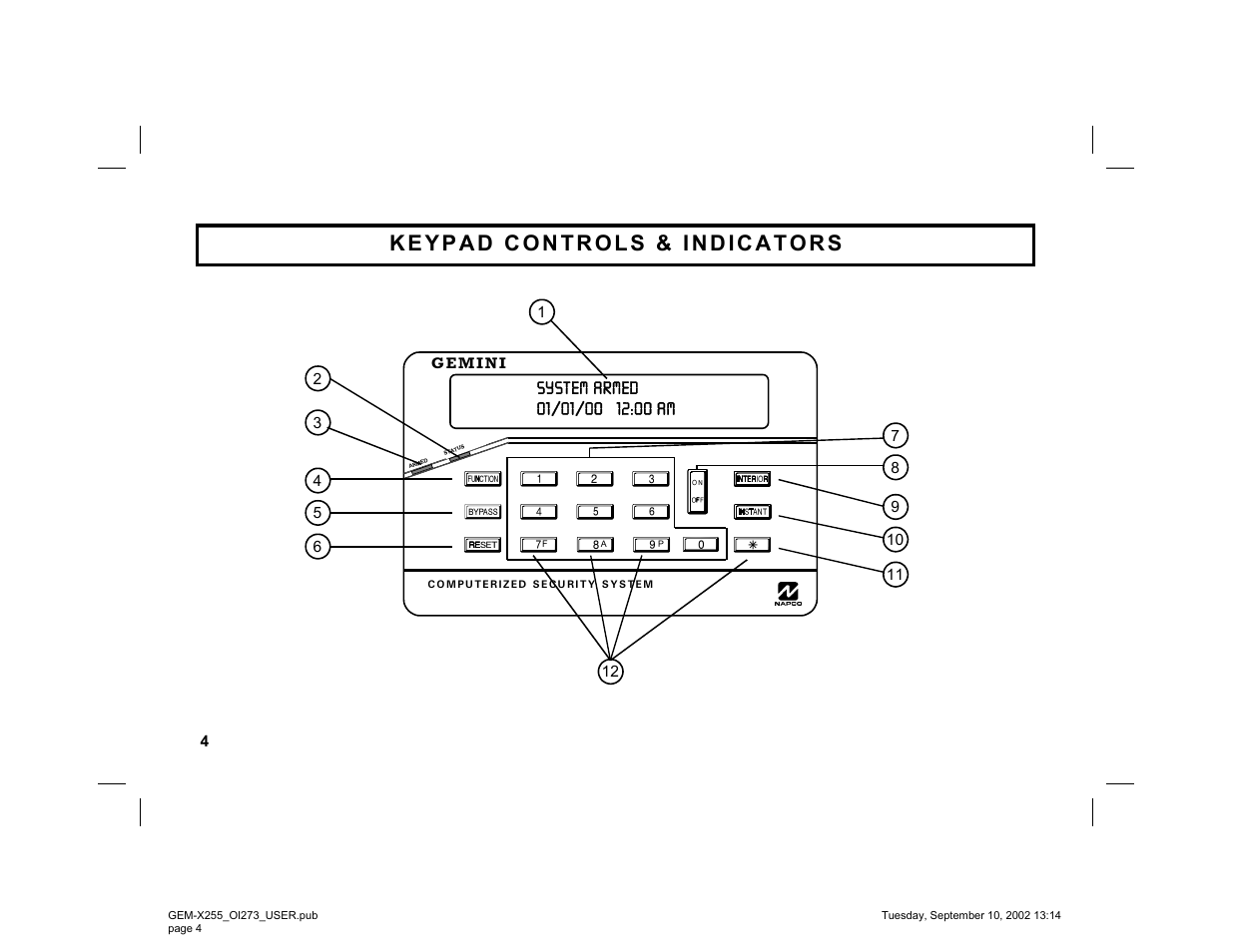 Napco Security Technologies GEM-X255 User Manual | Page 4 / 40