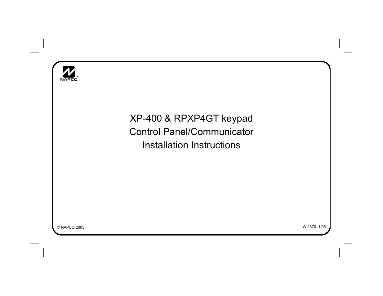 Napco Security Technologies XP-400 User Manual | 28 pages