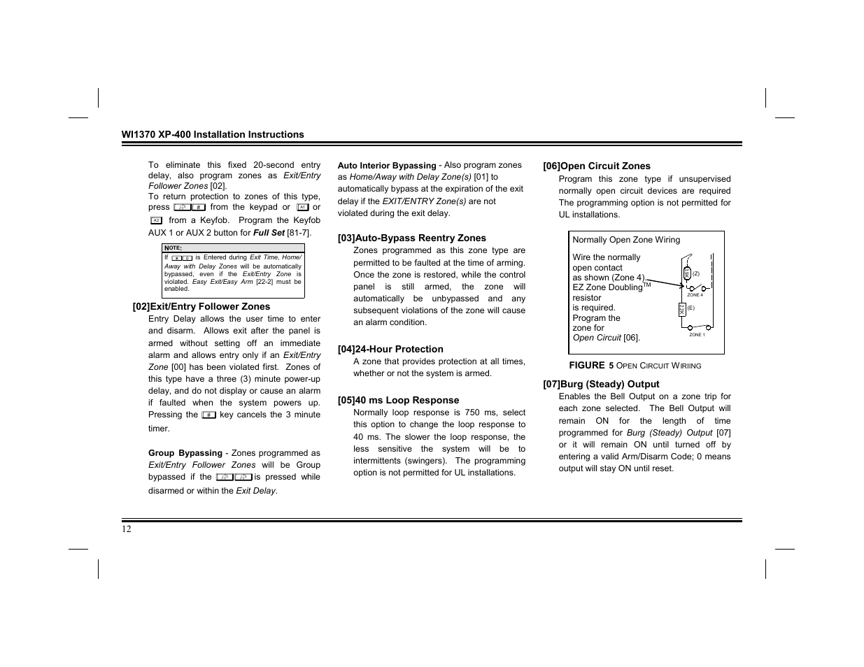 Napco Security Technologies XP-400 User Manual | Page 12 / 28
