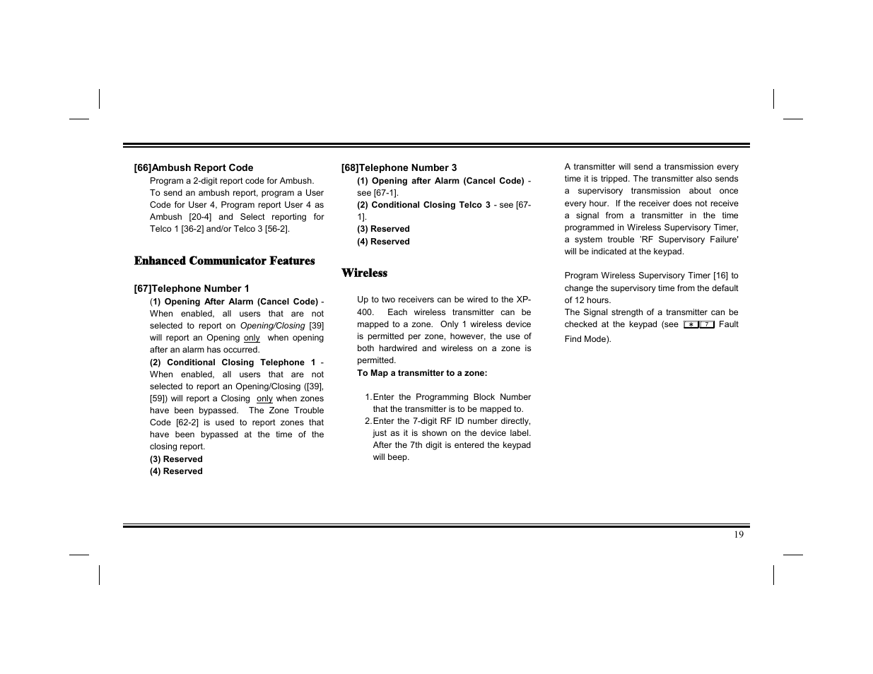 Napco Security Technologies XP-400 User Manual | Page 19 / 28
