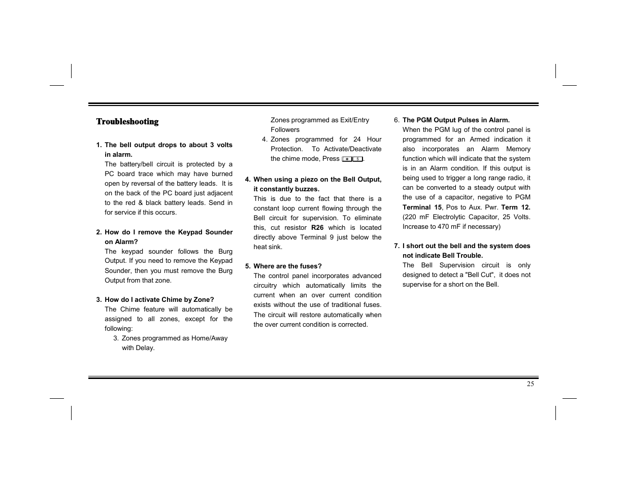 Napco Security Technologies XP-400 User Manual | Page 25 / 28