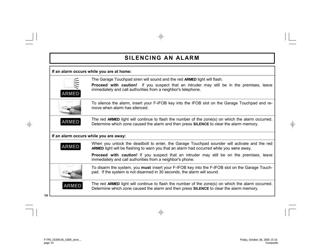 Napco Security Technologies F-TPG User Manual | Page 14 / 28