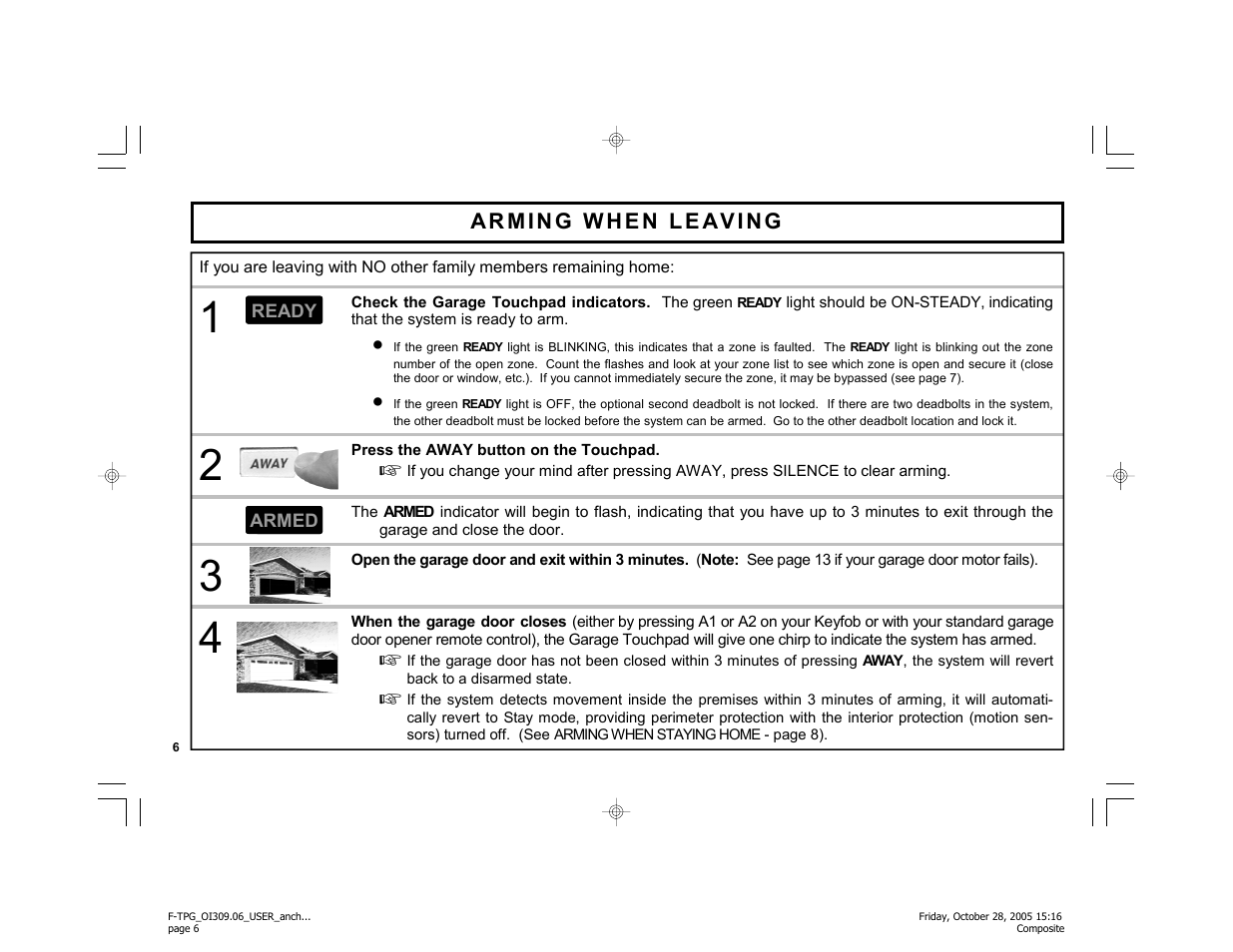 Napco Security Technologies F-TPG User Manual | Page 6 / 28