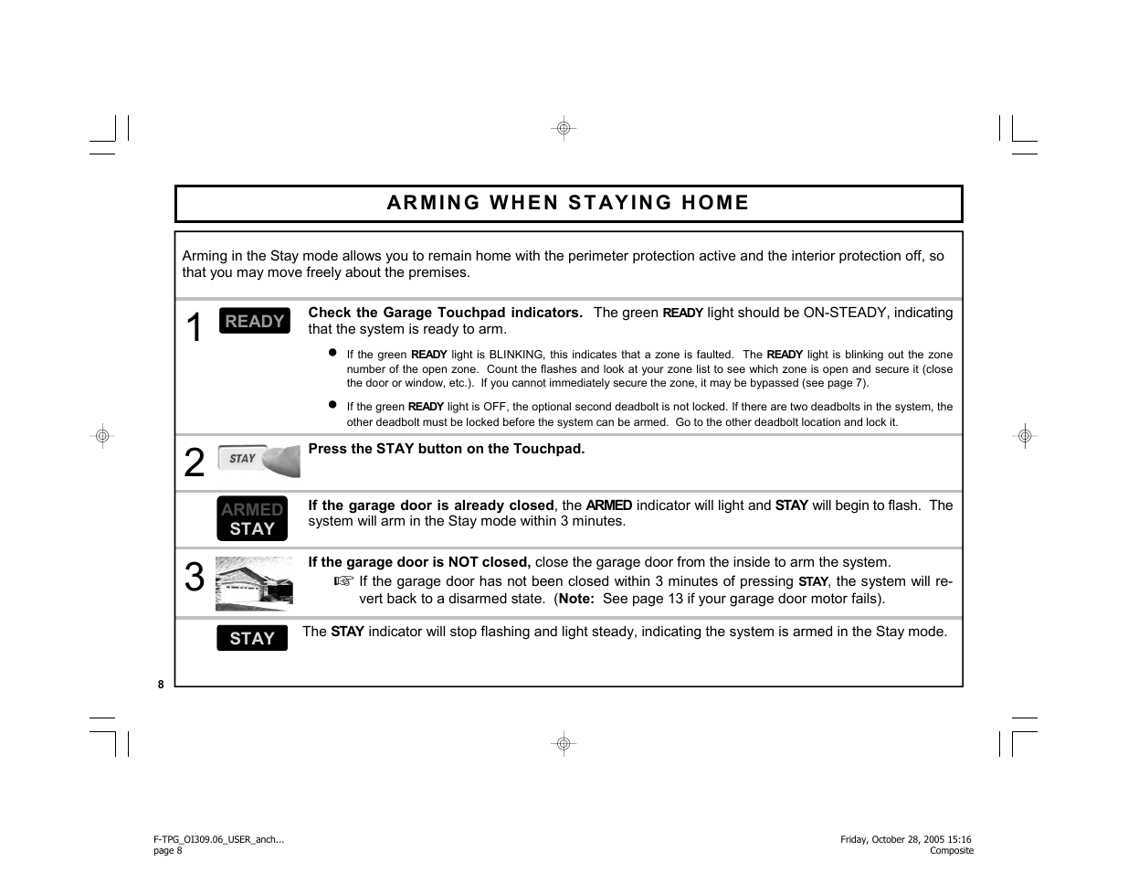 Napco Security Technologies F-TPG User Manual | Page 8 / 28