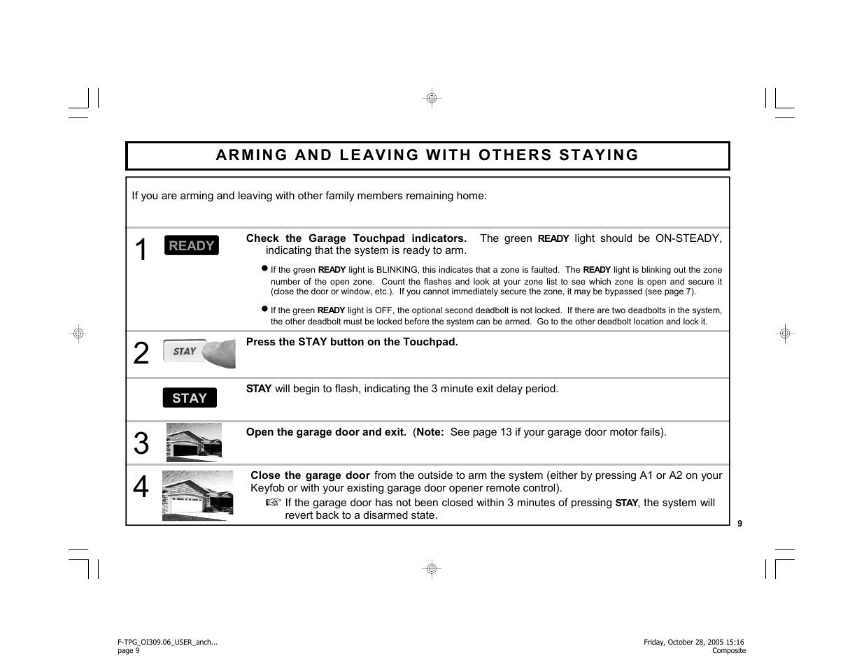 Napco Security Technologies F-TPG User Manual | Page 9 / 28