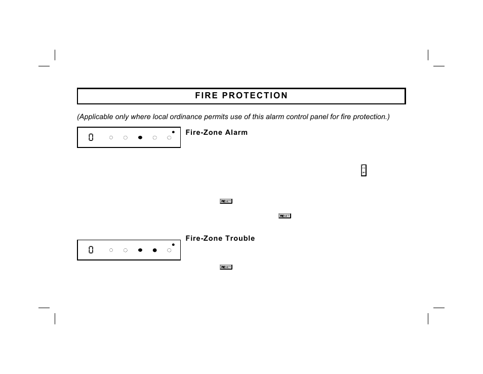 Fire-zone trouble | Napco Security Technologies GEM-RP3DGTL User Manual | Page 12 / 32
