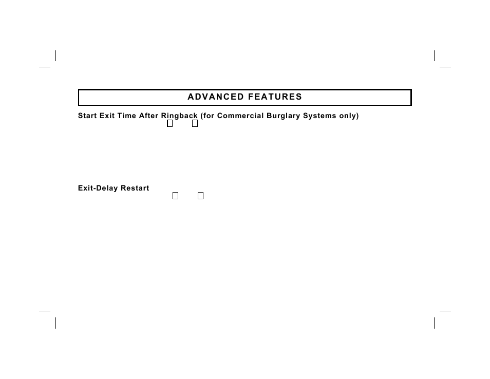 Advanced features | Napco Security Technologies GEM-RP3DGTL User Manual | Page 23 / 32