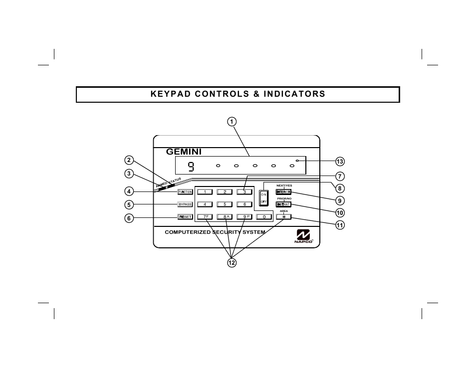 Ent a1, Gemini | Napco Security Technologies GEM-RP3DGTL User Manual | Page 4 / 32
