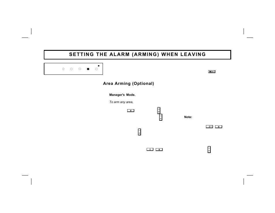 Area arming (optional) | Napco Security Technologies GEM-RP3DGTL User Manual | Page 7 / 32