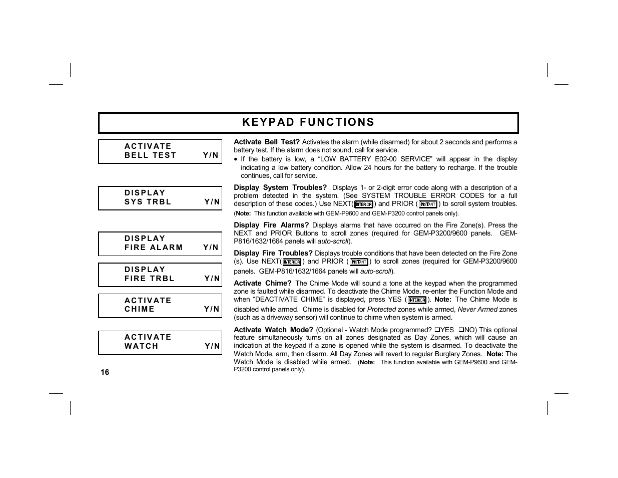 Napco Security Technologies GEM-DXRP1 User Manual | Page 16 / 40