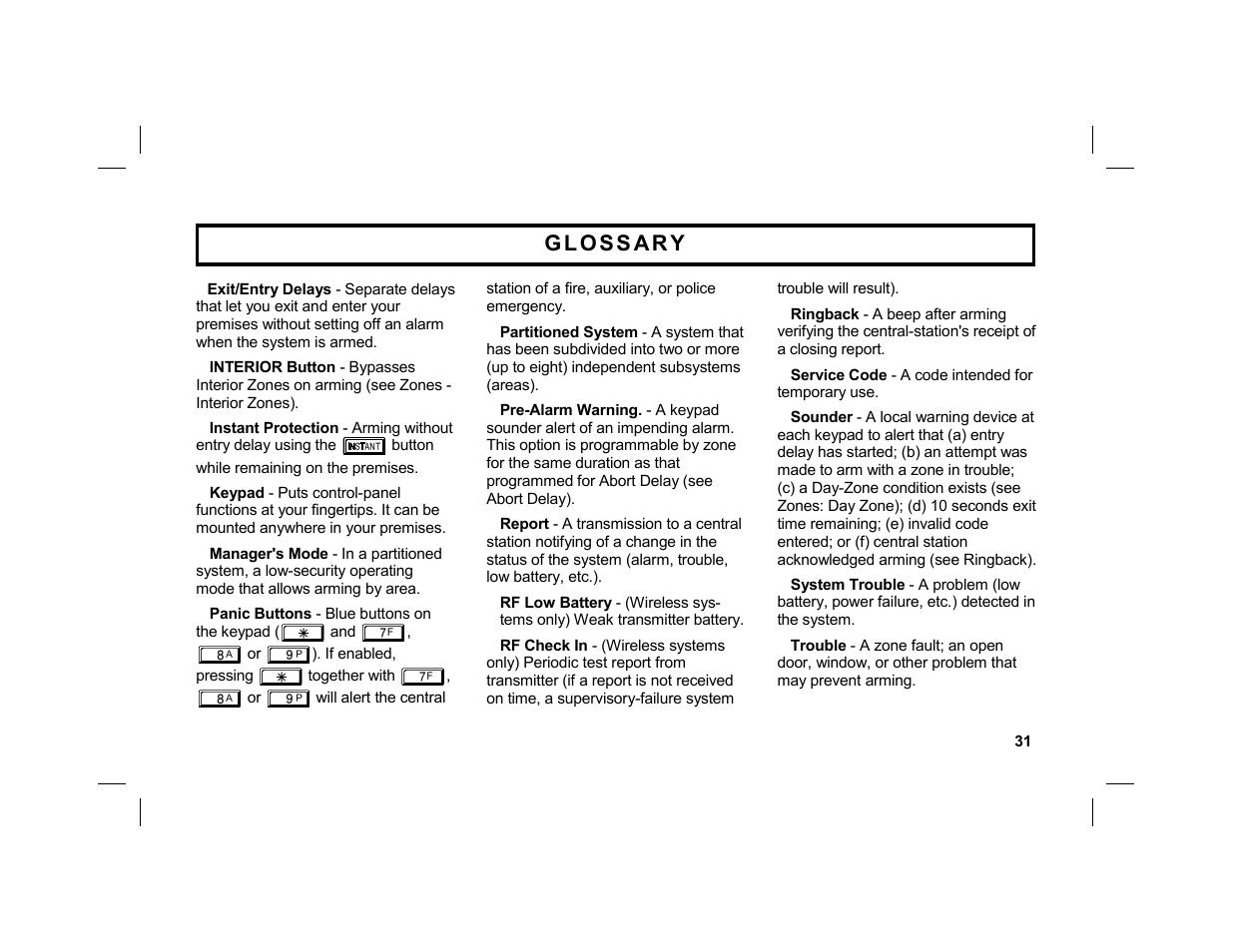 Napco Security Technologies GEM-DXRP1 User Manual | Page 31 / 40