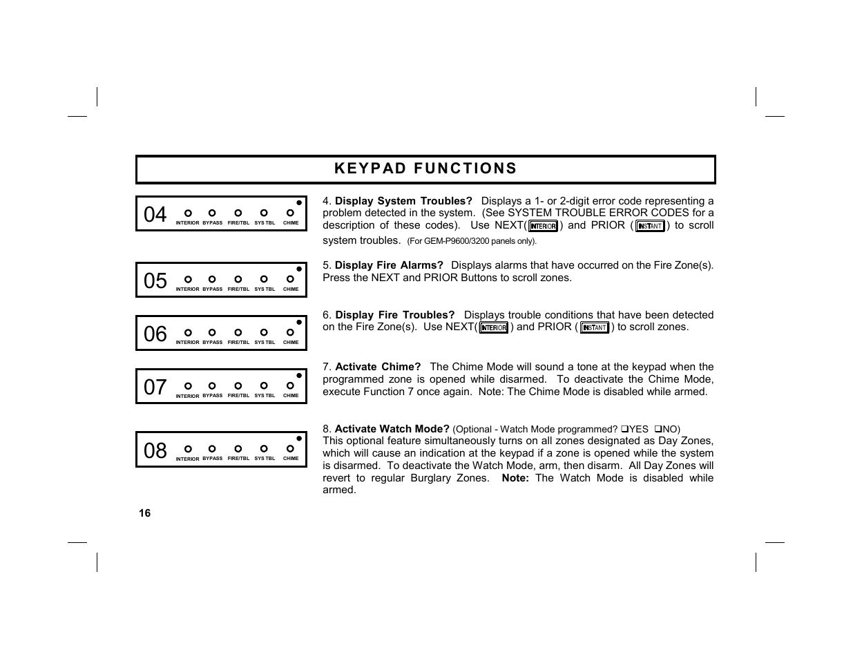 Napco Security Technologies GEM-DXRP3 User Manual | Page 16 / 32