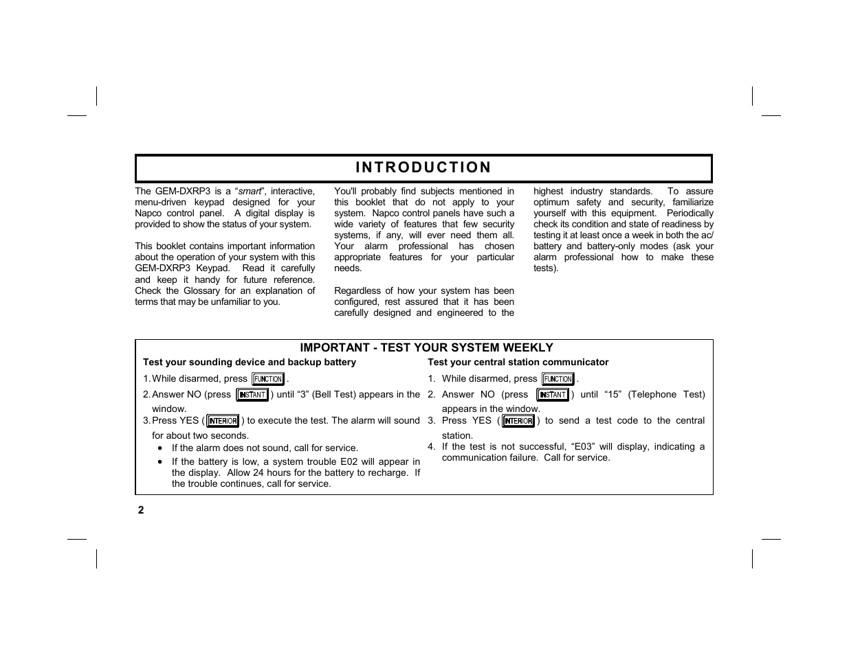 Napco Security Technologies GEM-DXRP3 User Manual | Page 2 / 32