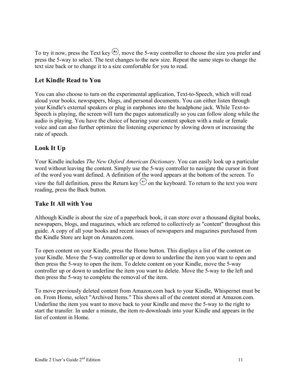 Nuance comm KINDLE 2 User Manual | Page 11 / 99