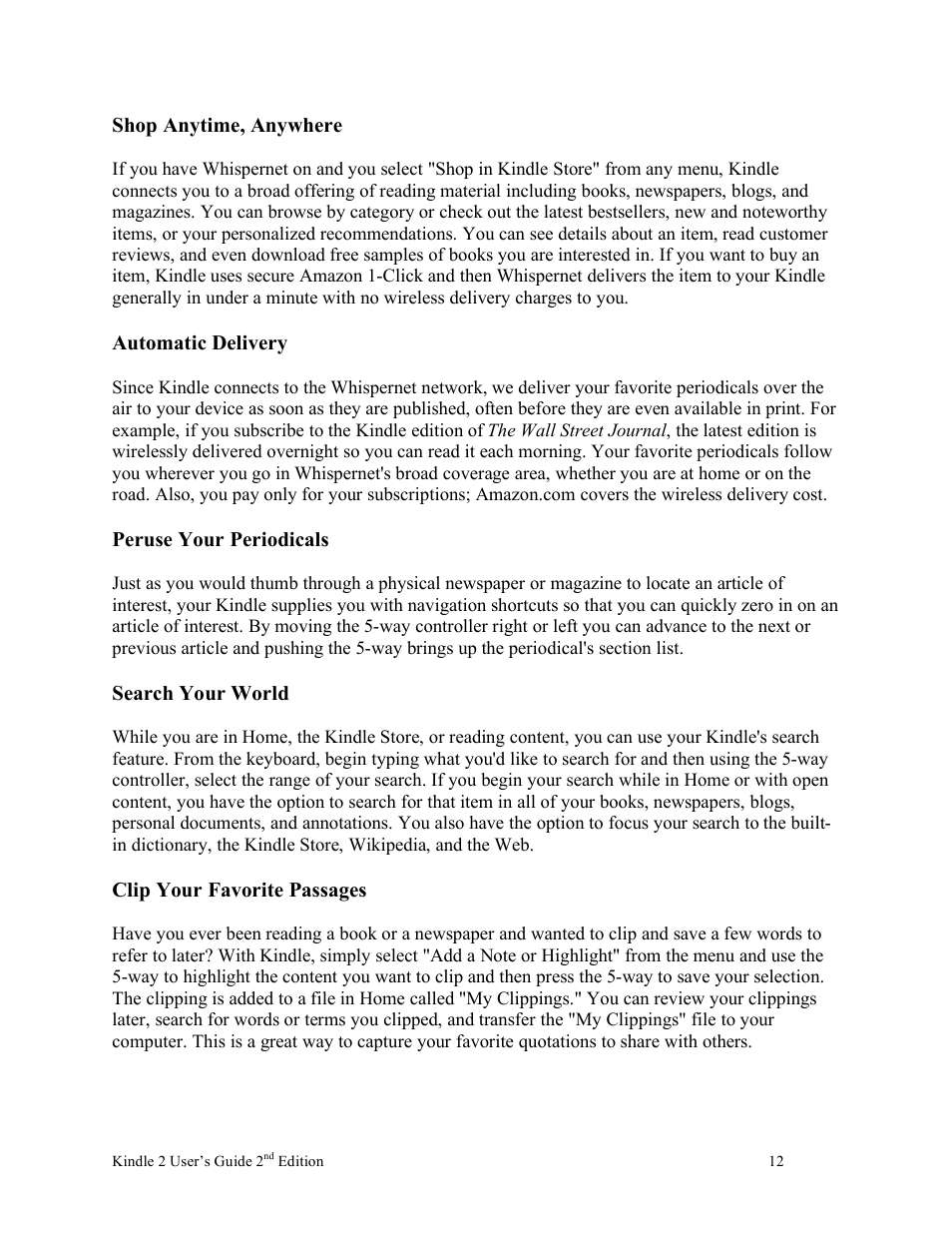 Nuance comm KINDLE 2 User Manual | Page 12 / 99