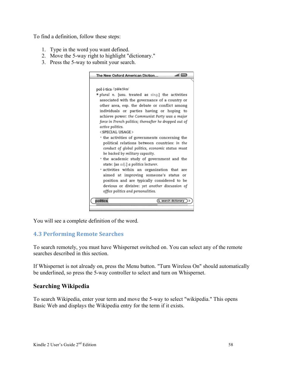 Nuance comm KINDLE 2 User Manual | Page 58 / 99