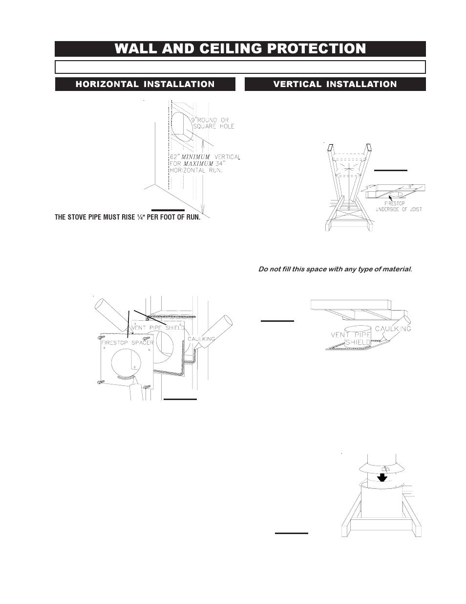 Wall and ceiling protection | Napoleon Fireplaces GDS 50-N User Manual | Page 9 / 24