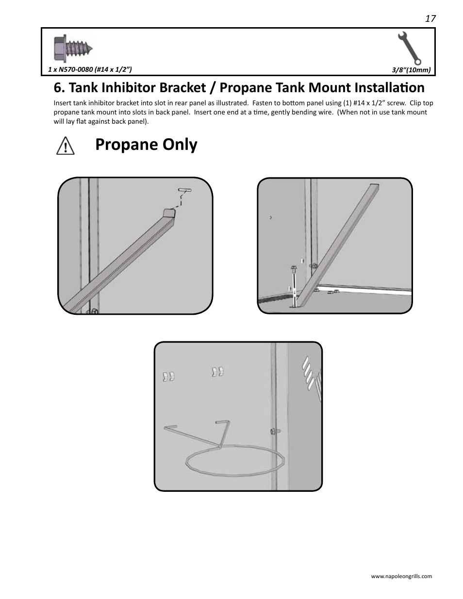 Propane only | Napoleon Grills LD485RB User Manual | Page 17 / 36