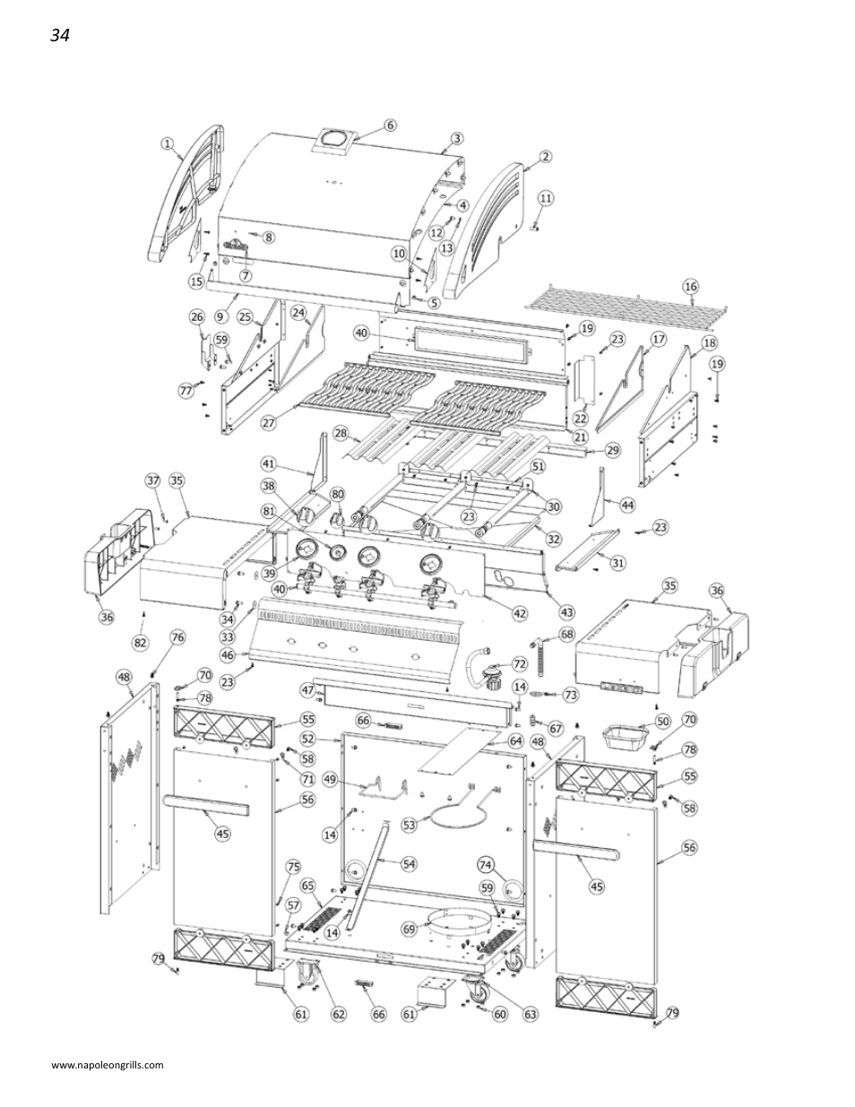 Napoleon Grills LD485RB User Manual | Page 34 / 36