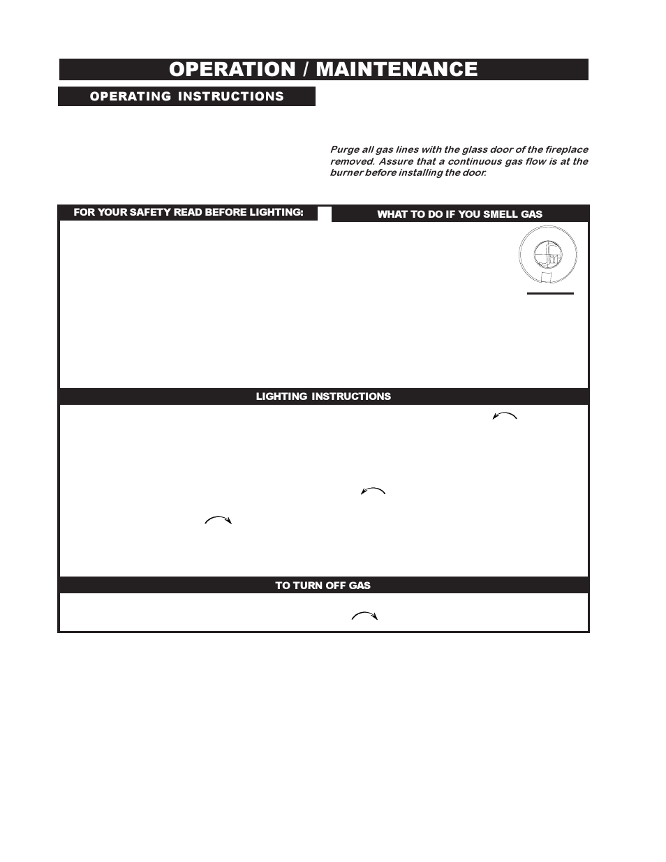 Operation / maintenance | Napoleon Fireplaces BGNV42P User Manual | Page 12 / 16