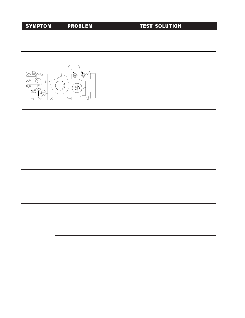 Symptom problem test solution | Napoleon Fireplaces BGNV42P User Manual | Page 16 / 16