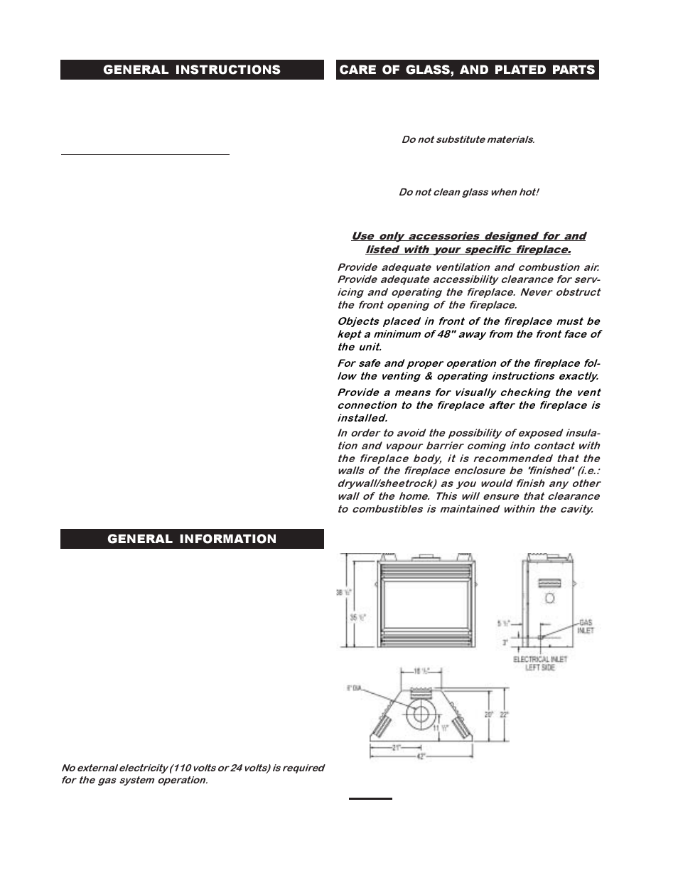 Napoleon Fireplaces BGNV42P User Manual | Page 4 / 16