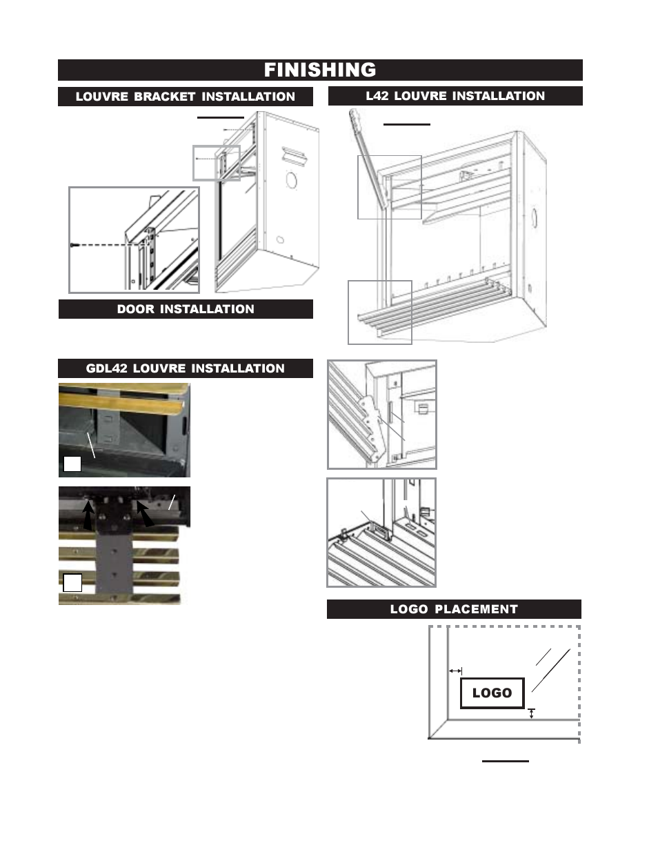 Finishing, Logo | Napoleon Fireplaces BGNV42P User Manual | Page 8 / 16