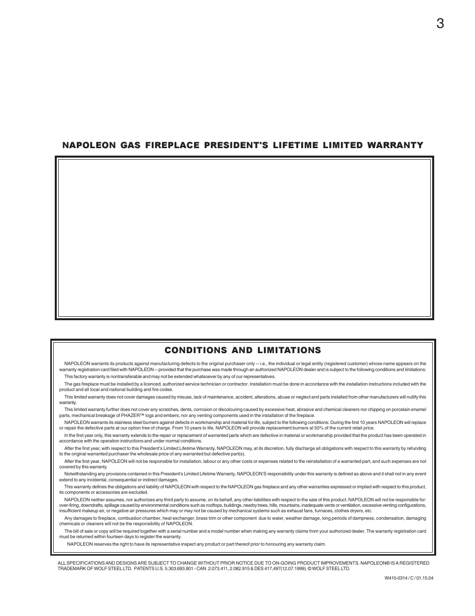 Napoleon Fireplaces GDI-44N User Manual | Page 3 / 16