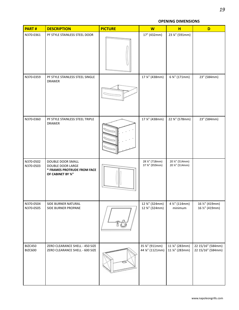 Napoleon Grills BIPRO 450 User Manual | Page 19 / 28
