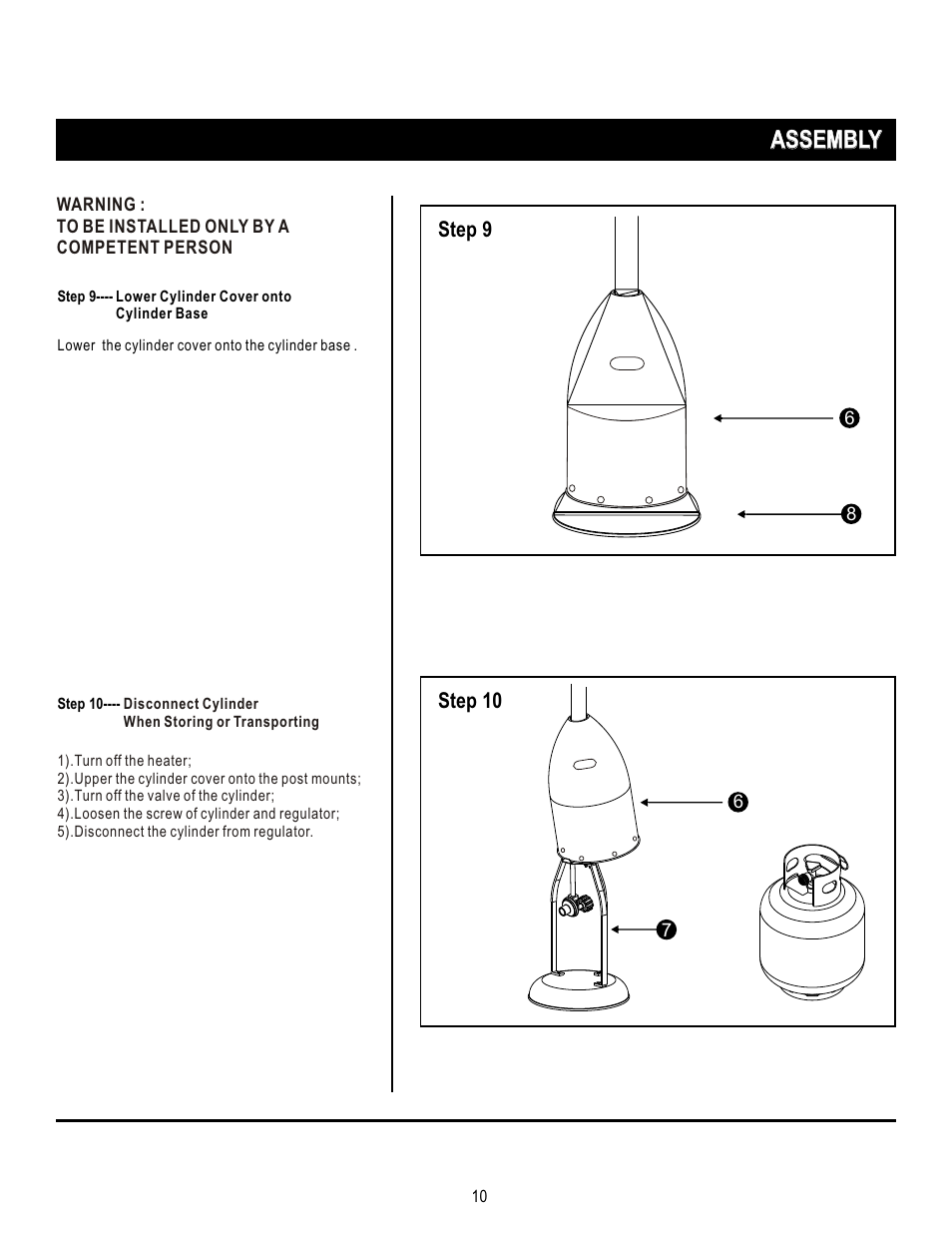 Т³10, Assembly | Napoleon Grills PTH38PSS User Manual | Page 10 / 15