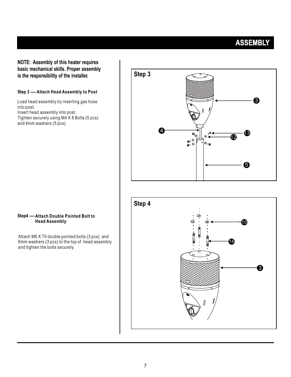 Assembly | Napoleon Grills PTH38PSS User Manual | Page 7 / 15